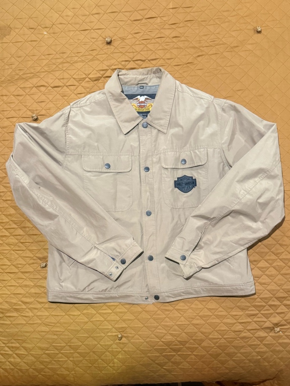 Men’s Harley-Davidson Lightweight Tan Jacket size XXL
